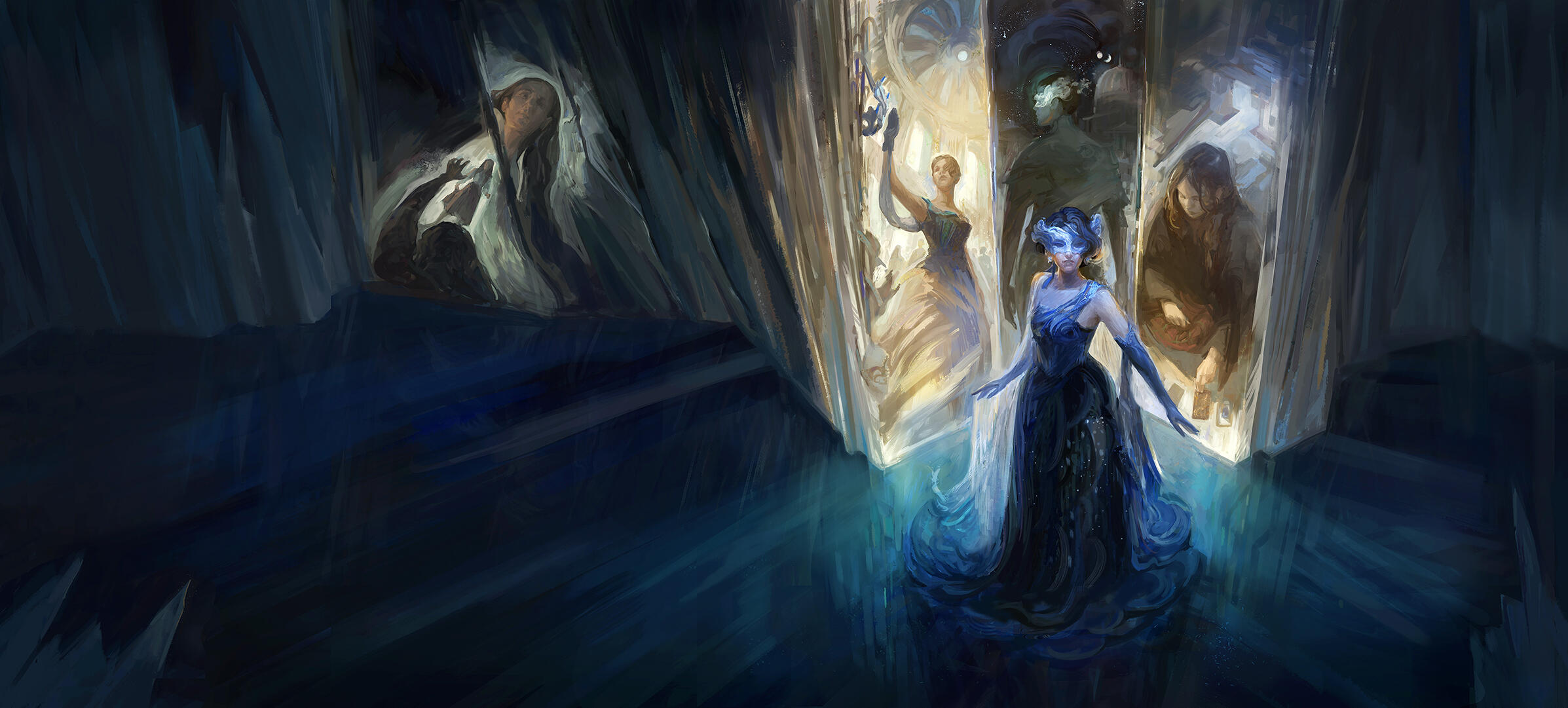 The Mask of Mirrors. Book cover for The Broken Binding. Art Director: Petrik Leo