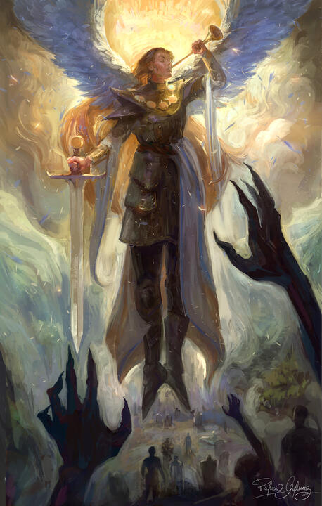 Judgement. Tarot card inspired illustration done for the Lady Knight Tarot group project.