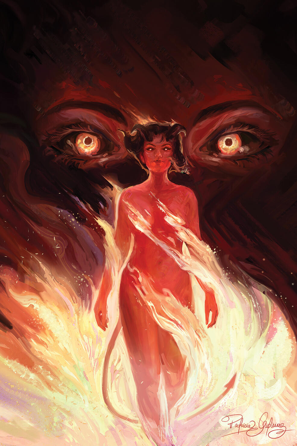 Book cover illustration for Reign of the Glittering Flames by Elizabeth Starling.
