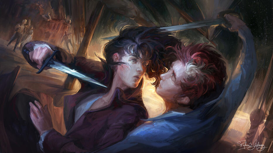 Inspire by V.E.Schwab's Threads of Power series